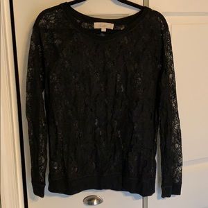 Loft Black Lace Top